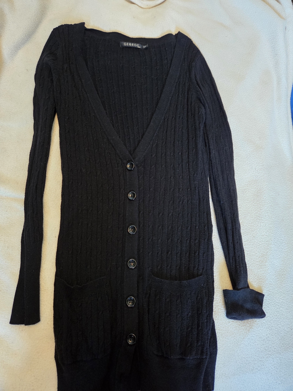 ☀️ 3/$15 - George Black Ribbed Long Cardigan